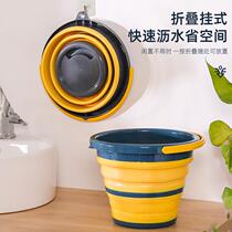 Home Car Portable Silicone Folding Bucket Wholesale Outdoor Fishing Portable Folding Telescopic Silicone Bucket