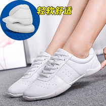  Classic white gymnastics shoes soft-soled competitive bodybuilding competition shoes childrens adult dance womens shoes square dance white shoes