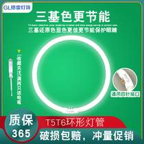 Circular tube round four-pin energy saving lamp t5t6 three primary color fluorescent lamp 22w32w40w55W ceiling lamp