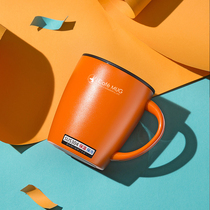 Stainless steel mug with lid spoon drinking water coffee office household tea ins custom couple ceramic water Cup