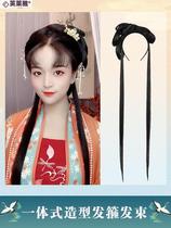 Hanfu wig one-piece style hair band hair bunch soft bun ancient hairstyle lazy wild hair bag ancient style Ming system