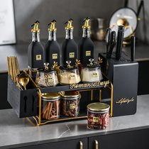 Kitchen seasoning box Household combination seasoning combination set Salt storage box Soy sauce vinegar seasoning bottle one-piece
