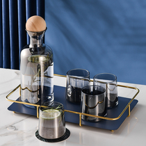 Danish cold kettle light luxury water set heat-resistant glass kettle juice tie pot home living room water Cup