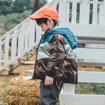 2021 wing c emperor 2019 new shiny silver color childrens down jacket small and medium boy girl baby thickened short