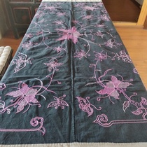 Hand embroidered Miao embroidery hand embroidered pull lock embroidered bird quilt sheet sofa towel tablecloth fabric home decoration DIY