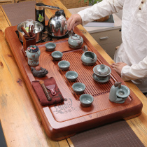 Rosewood whole solid wood tea tray tea set with induction cooker mahogany automatic log home simple one