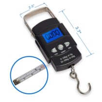 Mini portable electronic scale with steel ruler multi kinetic energy Express luggage weighing 50kg portable scale tape measure portable scale