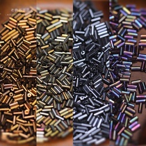 (4 5mm ore color system long tube beads) Lafayette embroidery material hand diy beaded embroidery wedding accessories
