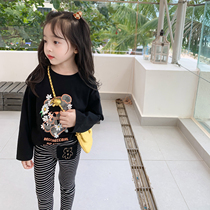 Girl Pants Spring Fall type of underpants Childrens trousers Childrens trousers striped foreign air CUHK childrens baby spring clothing 2022 new