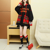 Pregnant women Spring and Autumn loose fashion hot mom casual hooded sweater women 2021 new design sense thin top
