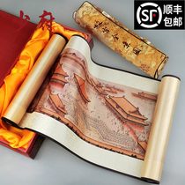 Full view of the Palace Museum Silk painting Beijing Souvenir Hang Painting Chinas Scenic Gifts Gift Giving Old Foreign Culture a small gift