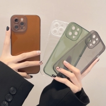 Simple transparent applicable iPhone13 12promax Apple 11 phone case 7 8plus solid color x xr all bag