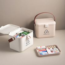 Large medicine box storage box Large capacity medicine box Household family size portable medicine box Emergency medical box