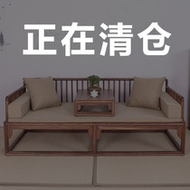 Yashe Luohan bed solid wood sliding bed North American black walnut new Chinese old elm furniture small apartment multi-function