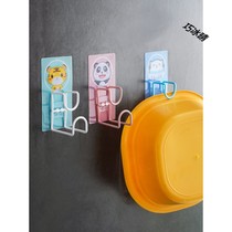 Storage Rack adhesive hook hanging basin basin bath tub-free hole hook toilet bathroom creative cute wall rack