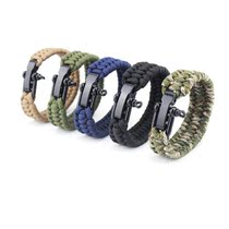 Umbrella rope braided bracelet outdoor camping survival escape mountaineering emergency hand rope adjustable commando tactical bracelet