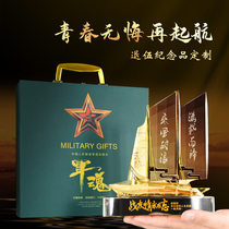  Veterans souvenirs to send comrade-in-arms party gifts Crystal sailing boys brothers retired veterans military gifts