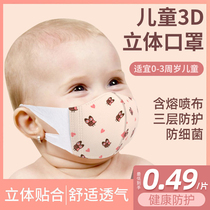 Baby mask 0 to June-December 3-year-old child Baby summer thin breathable 3d three-dimensional childrens special earmuffs