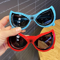Childrens glasses sunglasses boy baby silicone sunglasses personality Spider-Man handsome boy polarized ink mirror tide