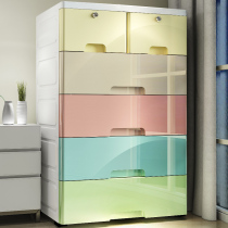 Thickened extra-large storage box drawer type household plastic clothes locker clothing box storage cabinet