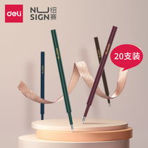 Del Niu Sai press refill Black 0 5mm press type neutral refill adaptation NS559 NS646 water refill NS740 whole box 20