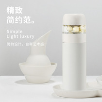 Tea water separation tea cup vacuum 316 stainless steel insulation Cup creative tea cup female men portable accompanying Cup