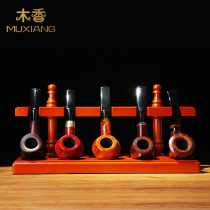 Wooden in-line vertical pipe holder 5 positions five positions pipe holder 502R removable Rosewood pipe holder