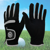 Mens golf gloves Imported microfiber cloth breathable wear-resistant velcro washed GOLF ball practice gloves single