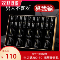 6 pots 6 cups white wine glasses set home gift crystal gold wine glass dispenser small Cup gift box