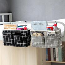 New Dormitory College Student Bedside Storage Hanging Bag Canvas Containing Basket Cotton Hemp Cloth Art North European Wind Bed Side Containing Hanging Basket