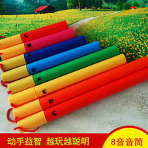 Orff percussion instrument 8 Tone drum color childrens toys plastic music teaching aids sound tube kindergarten sound tube