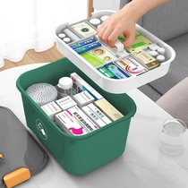 Medicine box family home large-capacity drug storage box emergency medical box portable small drug storage box