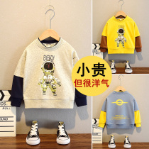 Childrens spring and autumn dress Long sleeves T-shirt boy Korean version of clothing Baby hit bottom shirt 2022 new handsome boy blouse