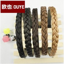 Korean version of the wig hairband female twist pigtail thin headband sweet pressure hairpin wide edge with teeth non-slip hair accessories headdress products