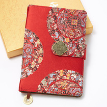 Nanjing Yunjin Notebook Chinese Wind features Non-relic items to send old foreigners customers Inprint size Customized