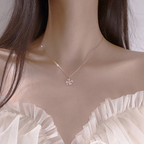chomel kinsey clover necklace female summer sterling silver light luxury niche design sense collarbone 2021 New