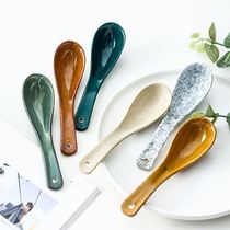 Ceramic spoon retro creative home spoon drink soup small soup spoon rice spoon rice spoon spoon spoon mixing spoon tableware
