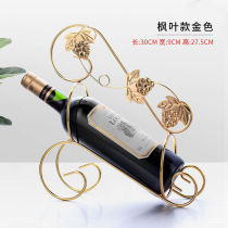 Household red wine rack ornaments wine cabinet wine rack wine decoration wine bottle shelf European wine rack decoration Maple Leaf