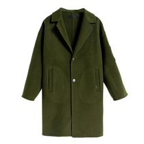 Child Bottling West Lake Loft Old (Den) Winter Dress Trendy V Collar Wool Bifacial Great Coat BB118 Cut Mark