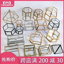 Factory special small jewelry box glass storage box ring ring box wedding high-end creative European Korean ins style