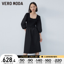 Vero Moda dress fall winter 2022 new elegant French puff sleeves waist) 32237C045 ▲