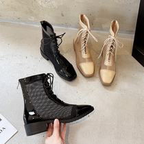 Summer Martin boots Womens thin Breathable 2022 New Mesh Yarn Cool Boots Hollowed-out Tennis Boots Spring Autumn Summer Short Boots