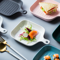 Nordic Ceramic Square Dishes Home Breakfast Pan tray Tray Lunch Dish Dish Cutlery Dish Baking Baking Tray