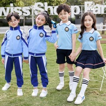 Kindergarten uniform summer sports school style childrens school uniform primary school class uniform spring and autumn suit cotton graduation uniform