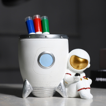 Nordic creative Astronaut storage pen holder Student desk pen bucket Graduate Day gift Desktop decoration ornament