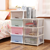 Large thick drawer type storage cabinet multi-layer finishing cabinet plastic transparent clothes storage cabinet shoe cabinet