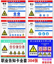 Noise Occupational disease hazard warning card Chemical marking card Dangerous goods warning card Safety warning card