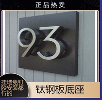 Production of outdoor doorplate Stainless Steel Villa Outdoor LED Gate Lamp Hotel Room Number Customised Luminous Doorplate