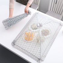  Foldable vegetable cover summer insect-proof dust-proof breathable table cover household fashion new mesh cover kitchen food cover