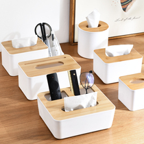 Paper box Tissue box Household living room creative cute remote control desktop storage Simple modern high-grade light luxury style